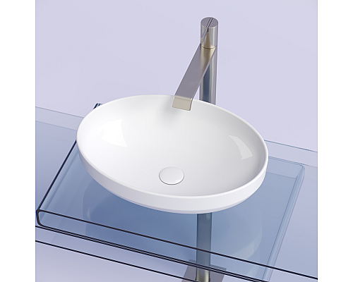 Чаша накладная овальная Ceramica Nova Element 50x36 белый