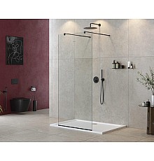 Душевая перегородка Cezares Liberta 90 LIBERTA-L-2-90-C-NERO Черный матовый