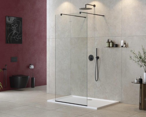 Душевая перегородка Cezares Liberta 90 LIBERTA-L-2-90-C-NERO Черный матовый