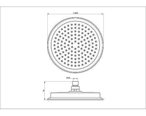 Тропическая лейка для душа Wonzon&Woghand, Хром