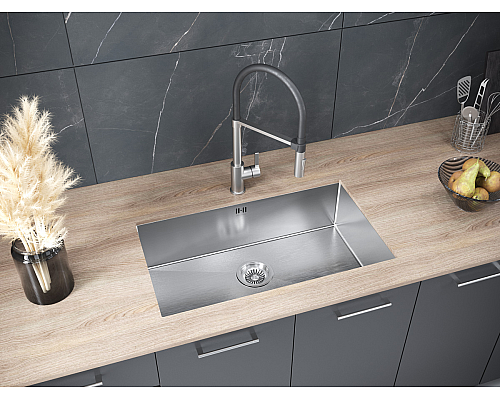 Кухонная мойка Paulmark Valde 74 PM217444-BS Брашированная сталь