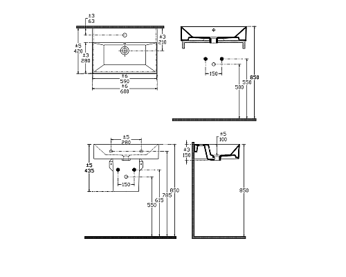 Раковина ISVEA SistemaZ Frame накладная 600x420x132 лососевый матовый 10SF50060SV-2S