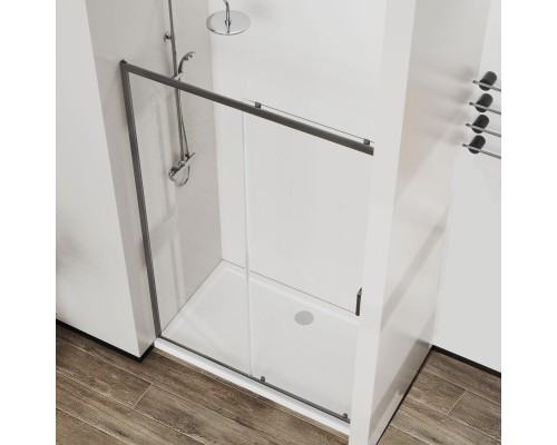 Душевая дверь Vincea City VDS-5CT120CLGM, 120, вороненая сталь, стекло прозрачное