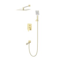 Душевая система встраиваемая Wonzon&Woghand FLEX, Брашированное золото WW-88939072-BG