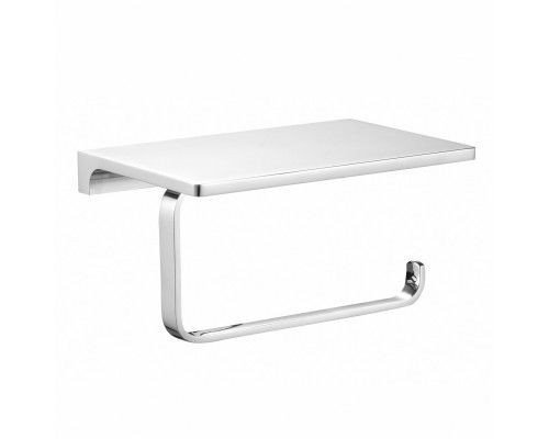 Держатель для туалетной бумаги с полкой Wonzon&Woghand ECLIPSE, Хром WW-9126-CR