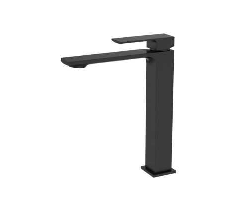 Высокий однорычажный смеситель для раковины AQG Bold, черный матовый
