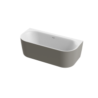Акриловая ванна Cezares Metauro 180x80 METAURO-INT-Wall-180-80-60-G-W-MATT Серая матовая Белая матовая без гидромассажа