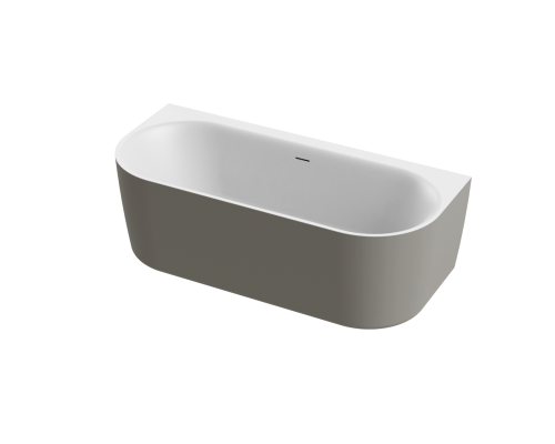 Акриловая ванна Cezares Metauro 180x80 METAURO-INT-Wall-180-80-60-G-W-MATT Серая матовая Белая матовая без гидромассажа