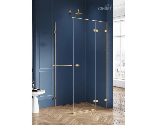 Душевое ограждение NEW TRENDY AVEXA GOLD BRUSHED R 80x80x200 золото