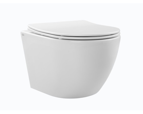 Безободковый подвесной унитаз Charus Berta Tornado EWC700-120WT сиденьем микролифт