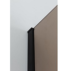 Душевая перегородка Cezares Liberta 90 LIBERTA-L-1-90-BR-NERO Черный матовый