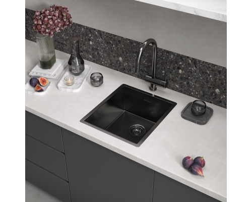 Кухонная мойка Reflexion Como RX2038BL оружейная сталь