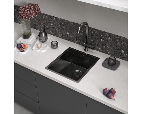 Кухонная мойка Reflexion Como RX2038BL оружейная сталь