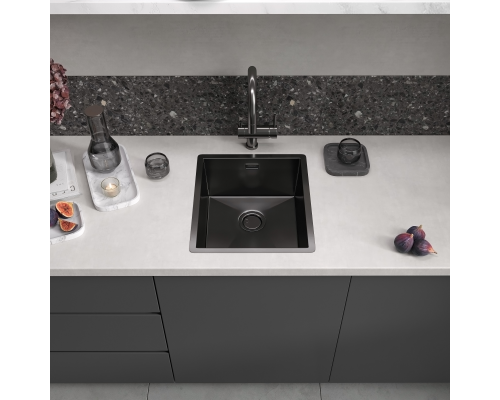 Кухонная мойка Reflexion Como RX2038BL оружейная сталь