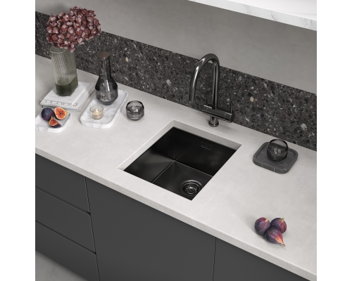Кухонная мойка Reflexion Como RX2038BL оружейная сталь