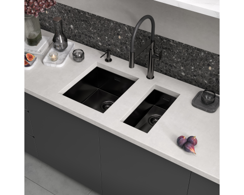 Кухонная мойка Reflexion Como RX2038BL оружейная сталь