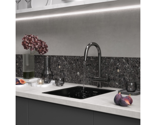 Кухонная мойка Reflexion Como RX2038BL оружейная сталь