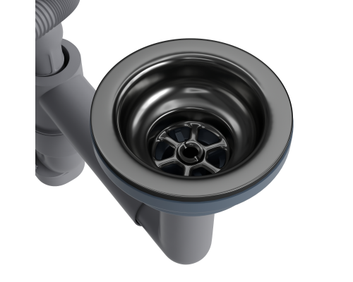 Кухонная мойка Reflexion Como RX2038BL оружейная сталь