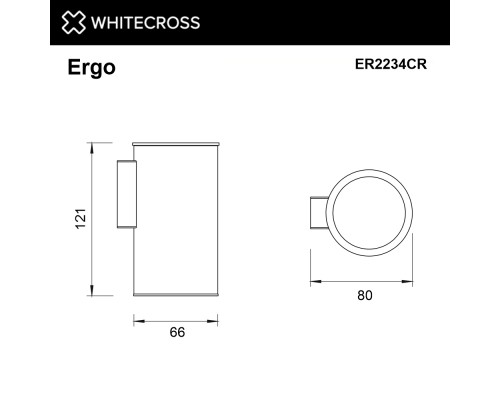 Стакан подвесной WHITECROSS Ergo (хром)