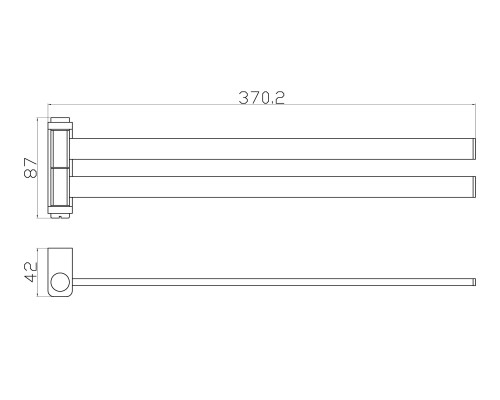 Полотенцедержатель поворотный Wonzon&Woghand, Черный