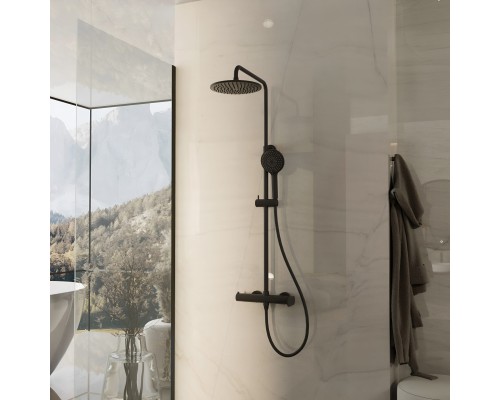 Душевая стойка Vincea Rondo VSFS-1R0MB без излива, черный матовый