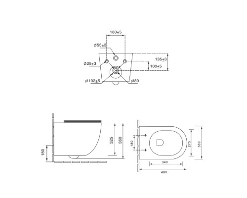 Унитаз подвесной Vincea Globo VT1-14ST Tornado, белый, ультратонкое сиденье soft-close