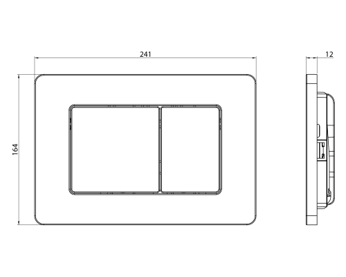 Кнопка смыва Charus Robusto FP.310.GNM.05 оружейная сталь
