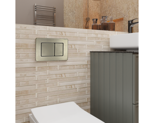 Кнопка смыва Charus Robusto FP.310.GNM.05 оружейная сталь