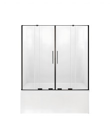 Шторка для ванны NEW TRENDY SMART BLACK 140x150 черный