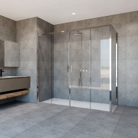 Душевой уголок Vincea Garda VSR-1G28019CL 1900x800 хром стекло прозрачное