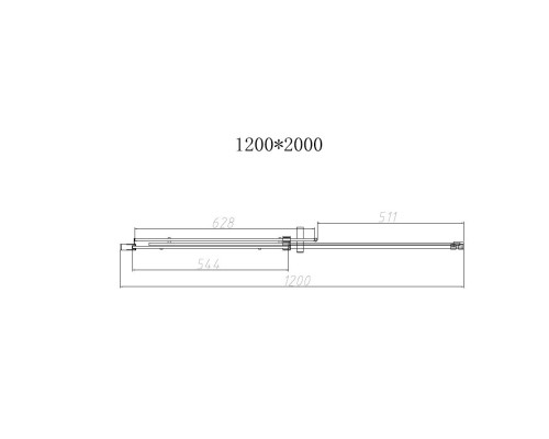 Душевая дверь Vincea Dice VDS-4D120CL 1200 хром стекло прозрачное