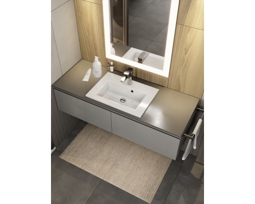 Раковина для ванной 50 см, Uperwood Aurora, белая глянцевая