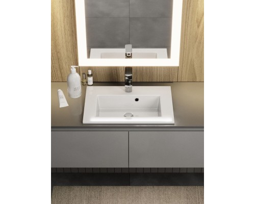 Раковина для ванной 50 см, Uperwood Aurora, белая глянцевая