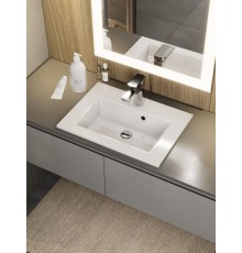 Раковина для ванной 50 см, Uperwood Aurora, белая глянцевая