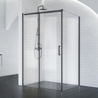 Душевой уголок BelBagno Acqua 150х90 ACQUA-AH-1-150/90-C-NERO Черный