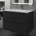 Тумба с раковиной подвесная Uperwood Tanos-Next 80х45х53 см, черная матовая