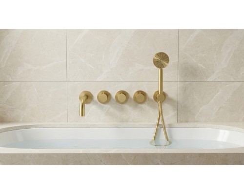 Смеситель термостатический для ванны встраиваемый Benesque Lumiere 11011604 латунь брашированная