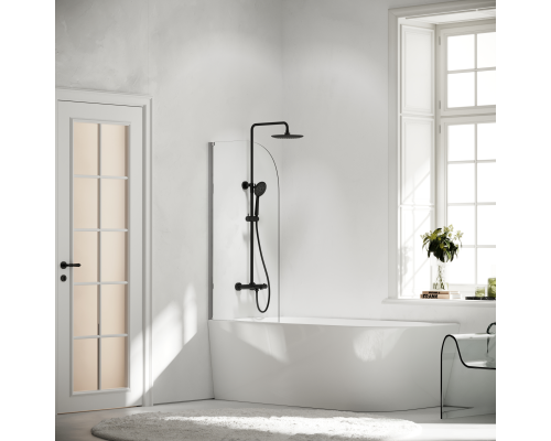 Душевая стойка Sancos Game с термостатом для ванны/душа, черный матовый, SC3001MB