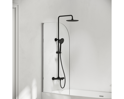 Душевая стойка Sancos Game с термостатом для ванны/душа, черный матовый, SC3001MB