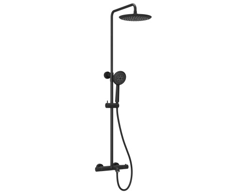 Душевая стойка Sancos Game с термостатом для ванны/душа, черный матовый, SC3001MB