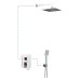 Душевая система EC205 на 2 потребителя AQG Bold, с верхним душем и кронштейном, хром