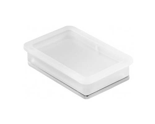 Мыльница настольная Colombo Lulu цвет хром/матовое стекло