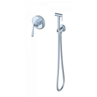 Смеситель с гигиеническим душем встраиваемый Wonzon&Woghand, Хром