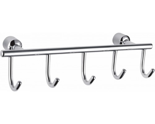 Вешалка с 5 крючками для ванной Wonzon&Woghand, Хром