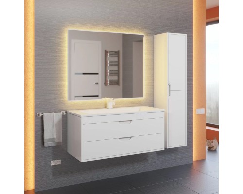 Тумба под раковину подвесная Uperwood Modul 95х44,4х55 см, белая матовая