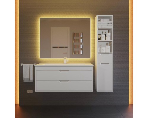 Тумба под раковину подвесная Uperwood Modul 95х44,4х55 см, белая матовая