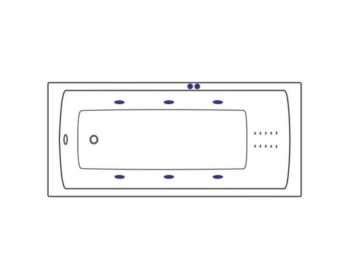 Ванна гидромассажная EXCELLENT Aquaria 140x70 LINE NANO золото