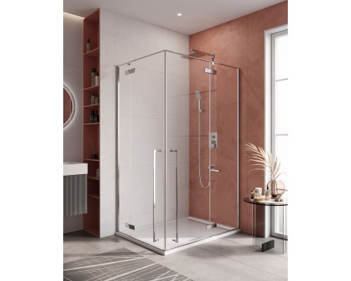 Душевой уголок Cezares Liner 120x90 R LINER-AH-2-120/90-C-Cr-R профиль Хром стекло прозрачное