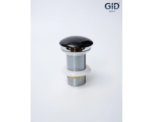 Черный керамический донный клапан Gid BL100 72201k без перелива