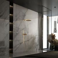 Душевой комплект Vincea Groove VSFW-4G01BG4 встраиваемый, 2 режима, верх душ, золото